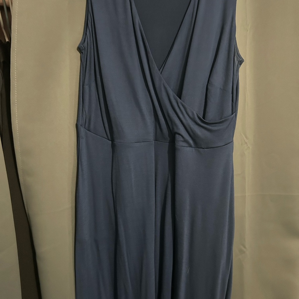 Elegant Blue Sleeveless Dress